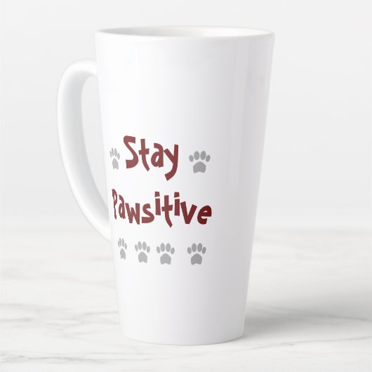 Tasse Latte Stay Pawsitive (Angle gauche)
