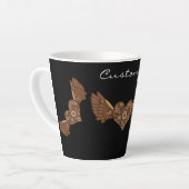 Tasse Latte Steampunk Coeur ailé avec engrenages Thunder_Cove (Angle gauche)