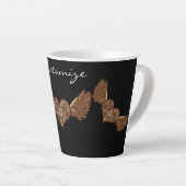 Tasse Latte Steampunk Coeur ailé avec engrenages Thunder_Cove (Angle droit)