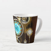 Tasse Latte Steampunk Rusty Background (Angle droit)