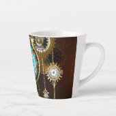 Tasse Latte Steampunk Rusty Background (Droite)