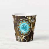 Tasse Latte Steampunk Rusty Background (Devant)