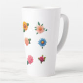 Tasse Latte Sticker à fleurs exquis (Angle droit)