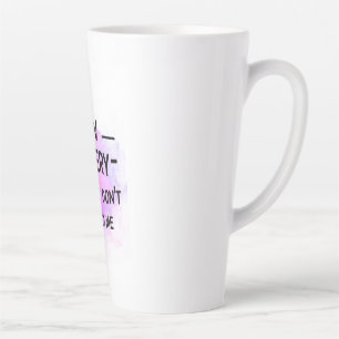 Tasse Latte Sticker Batterie basse S'il vous plaît ne me parle