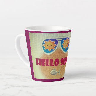 Tasse Latte Sticker pour la plage estivale - Poisson mignon