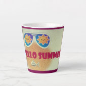 Tasse Latte Sticker pour la plage estivale - Poisson mignon (Devant)
