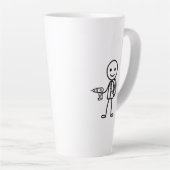 Tasse Latte Stickmen At Work - L'Électricien (Angle droit)