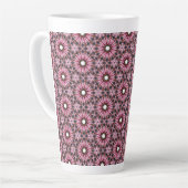 Tasse Latte Stitched Pink Feather Boho  (Angle gauche)
