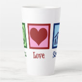 Tasse Latte Stocks de l'amour pour la paix (Devant)