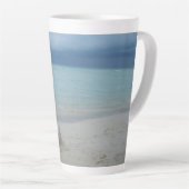 Tasse Latte Stormy Sandcastle Beach Landscape (Angle droit)