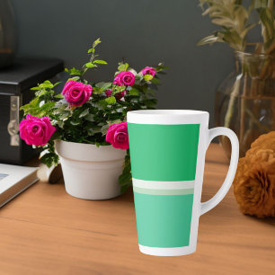 Tasse Latte Stripes Coriandre en coquille d'oeuf vert : Palett