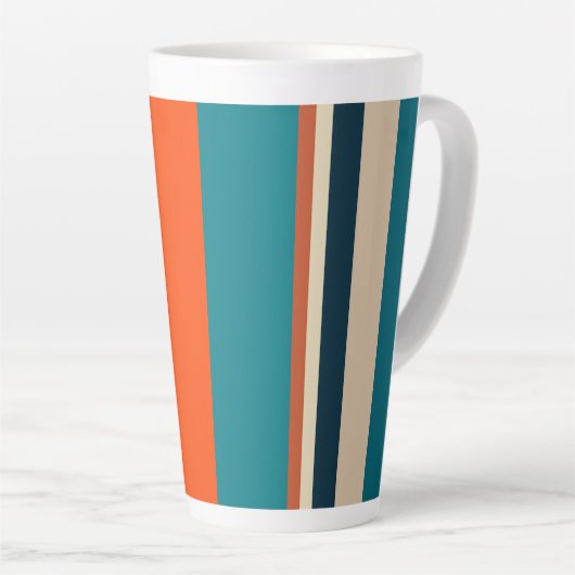 Tasse Latte Stripes du sud-ouest 19 (Angle droit)