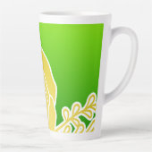 Tasse Latte Style Abstrait Fleur Jaune (Droite)