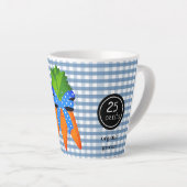 Tasse Latte Style agricole Jus de carottes En vichy bleu (Angle droit)