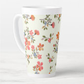 Tasse Latte Style Cottage Floral (Angle gauche)