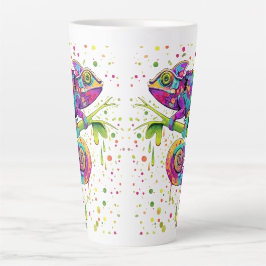 Tasse Latte Style d'aquarelle des teintures Chameleon (Devant)