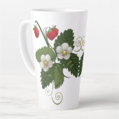 Tasse Latte Style d'été Fraise  (Angle gauche)