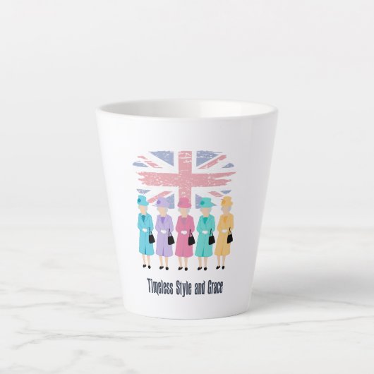 Tasse Latte Style et grâce intemporels - RIP Queen Elizabeth I (Devant)