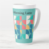 Tasse Latte Style géométrique Turquoise clair du milieu du siè (Angle droit)