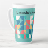 Tasse Latte Style géométrique Turquoise clair du milieu du siè (Angle gauche)
