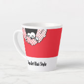 Tasse Latte Style Pop Art Kiwi (Angle gauche)
