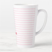 Tasse Latte Style rose moderne Élégante Typographie Monogramme (Droite)