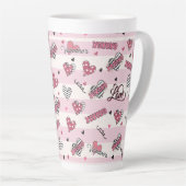 Tasse Latte Style XOXO Valentine's Day (Angle droit)