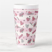 Tasse Latte Style XOXO Valentine's Day (Devant)