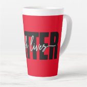 Tasse Latte Stylish Black Lives Matt Typographie (Angle droit)