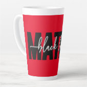 Tasse Latte Stylish Black Lives Matt Typographie (Angle gauche)