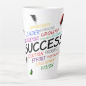 Tasse Latte Stylos sur Arrière - plan blanc (Devant)