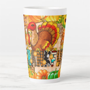 Tasse Latte Sublimation de tombeur maigre - Thanksgiving