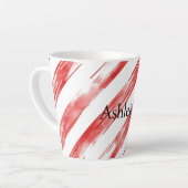 Tasse Latte Sucre de canne Red Stripes Noël (Angle gauche)