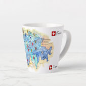 Tasse Latte " Suisse : 2021/aujourd - 26 cantons  (Angle droit)