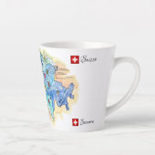 Tasse Latte " Suisse : 2021/aujourd - 26 cantons  (Droite)