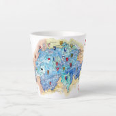 Tasse Latte " Suisse : 2021/aujourd - 26 cantons  (Devant)