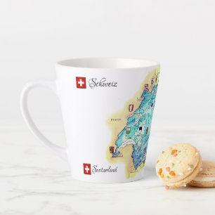 Tasse Latte " Suisse : 2022/aujourd - 26 cantons...           