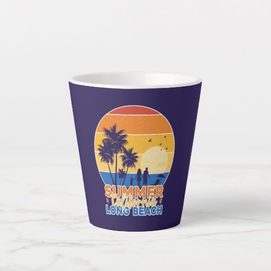 Tasse Latte Summer California Long Beach-66594 (Devant)