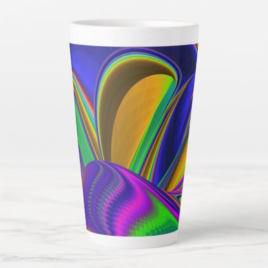 Tasse Latte Summerrainbow, Rainbowart 3D Abstrait (Devant)