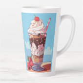 Tasse Latte Sundae de crème glacée Monogramme personnalisée (Droite)