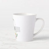 Tasse Latte Sunflower Daisy Peint Floral Monogramme Nom (Droite)