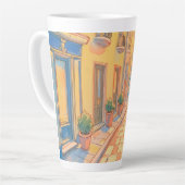 Tasse Latte Sunny European Street Architecture confortable Art (Angle gauche)
