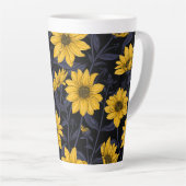 Tasse Latte Sunroot, tournesol sauvage en jaune et bleu (Angle droit)