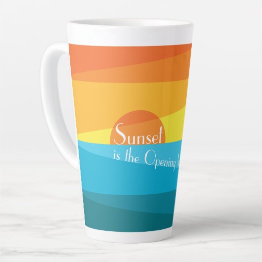 Tasse Latte Sunset est la musique d'ouverture de la nuit (Angle gauche)
