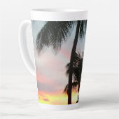 Tasse Latte Sunset Palms Tropical Paysage Photographie (Angle gauche)