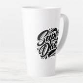 Tasse Latte Super Dad Hero Typography Design-67888 (Angle droit)