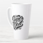 Tasse Latte Super Dad Hero Typography Design-67888 (Angle gauche)