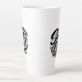 Tasse Latte Super Dad Hero Typography Design-67888 (Devant)