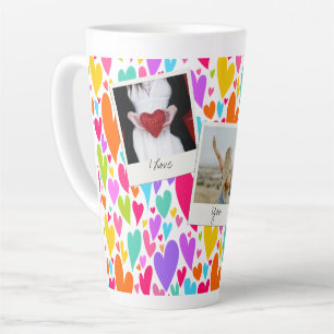 Tasse Latte Super et romantique Vibrant Coeur Saint Valentin P
