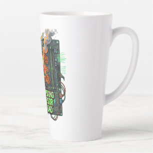 Tasse Latte Surcharge du processeur de suranalyse Drôle de cer